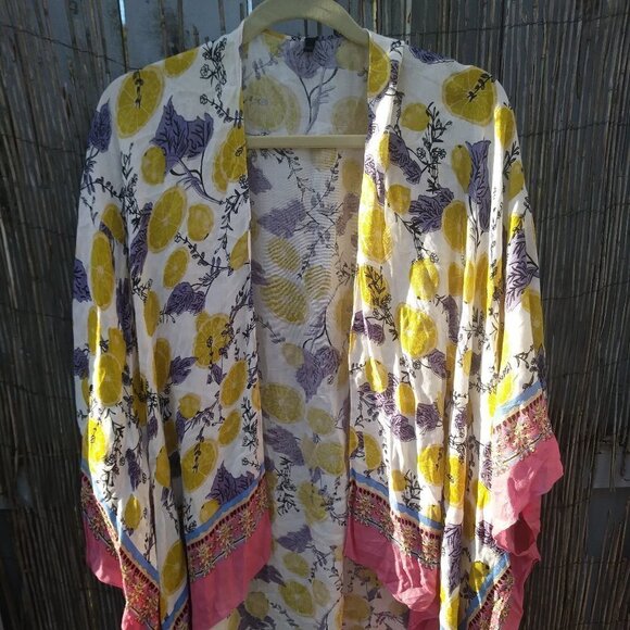 Cover Up Multicolor Floral & Lemons India Women's - No Size - See Measurements - Picture 2 of 13